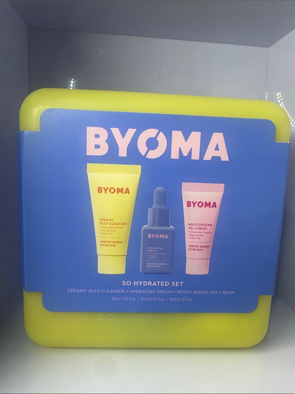 BYOMA So Hydrated Set — Yellow & Pink Skincare Trio